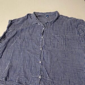 Old Navy women’s blue checked shirt